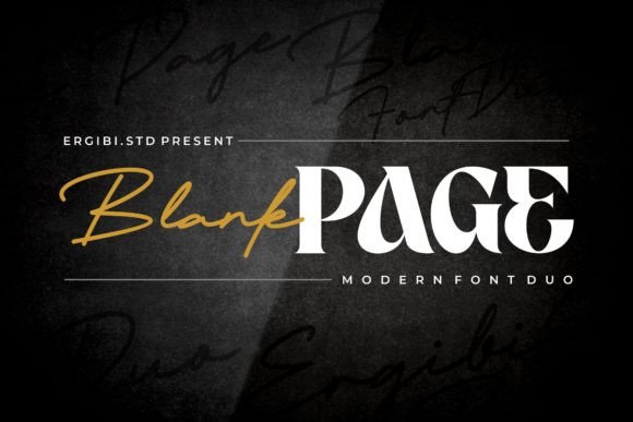 Blank Page Font Duo: Elevating Modern Design with Serif and Script