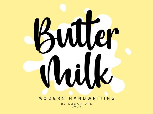 Butter Milk: A Modern Handwriting Script for Authentic Design