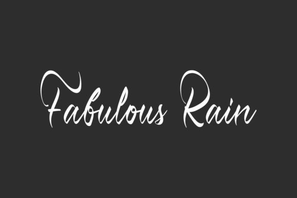 Fabulous Rain: Elevating Designs with Elegant Script