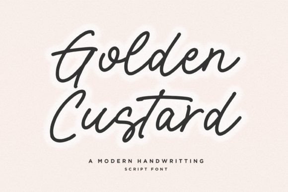 Golden Custard: Elevating Design with Elegant Script Typography