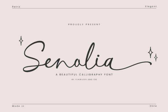 Senolia: Elevating Visual Communication with Calligraphic Elegance