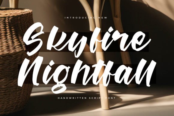 Skyfire Nightfall: Elevate Your Design with Elegant Script