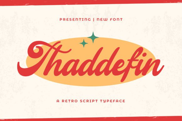 Thaddefin: A Retro Script Typeface for Modern Design